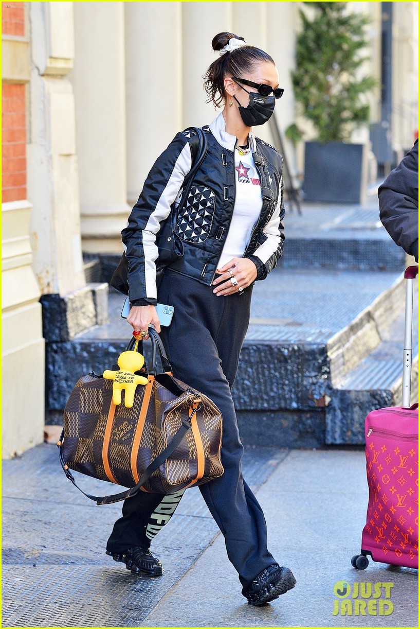 bella hadid packs up for a trip out of nyc 01