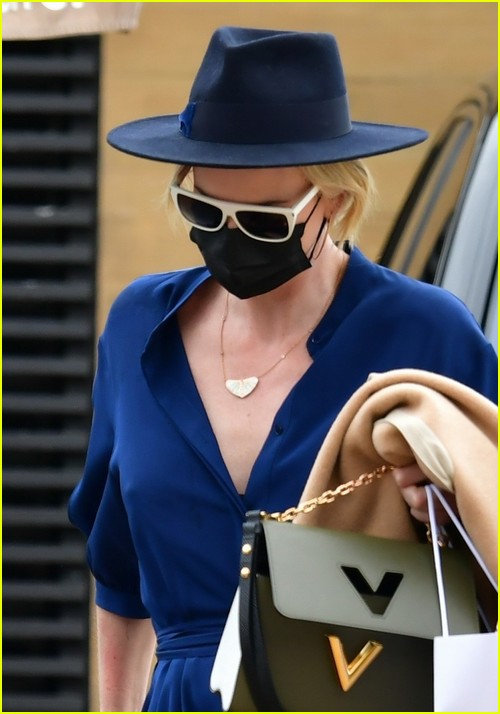 charlize theron steps out in style for lunch nobu 054521216