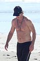 robin thicke goes shirtless for beach day with his family 02