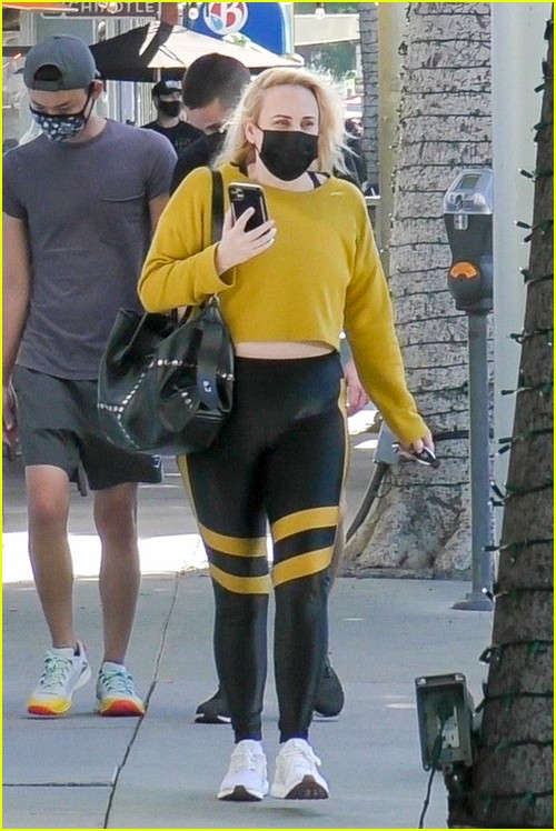 rebel wilson leather leggings after workout 054530057