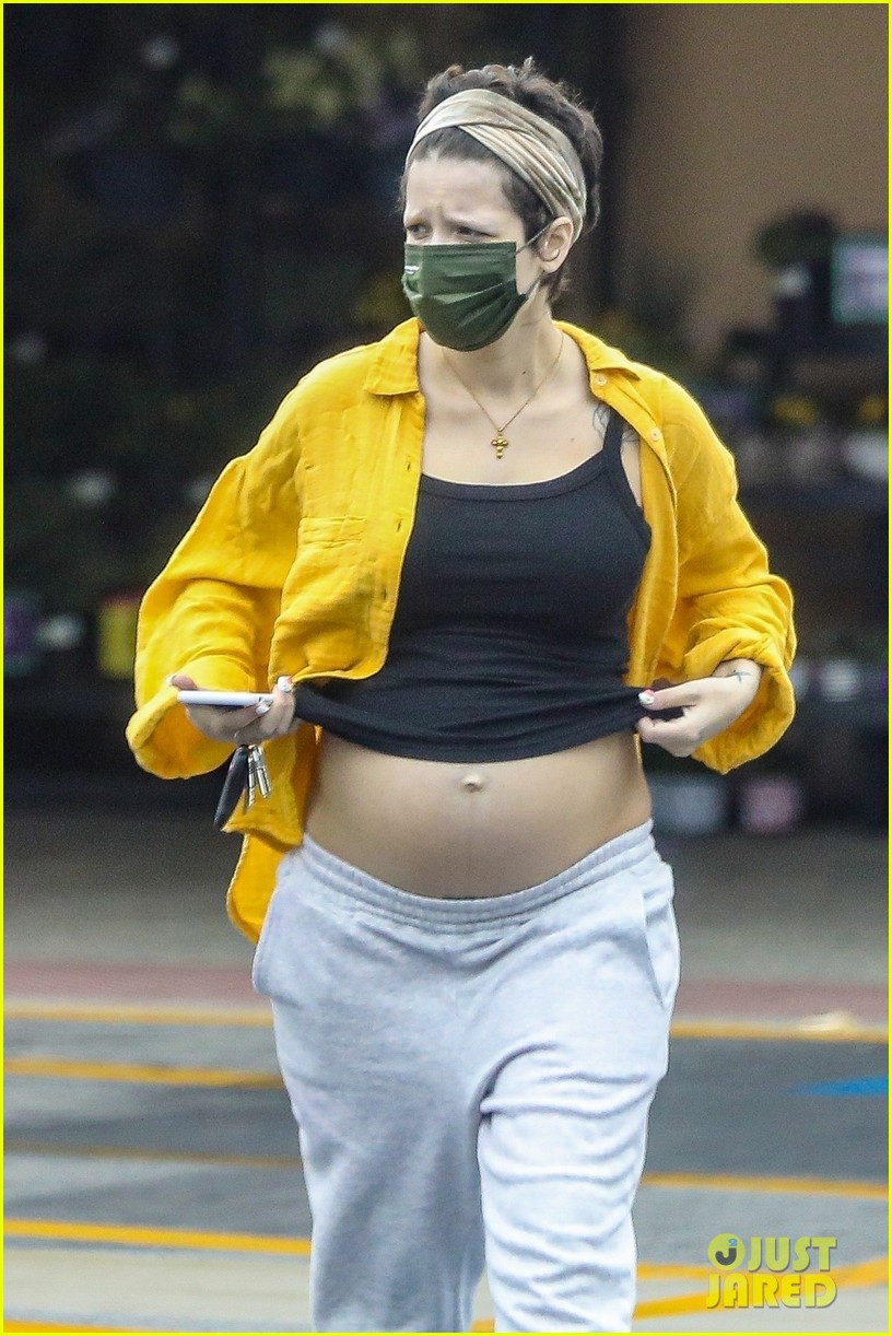 Halsey Shares a Peek of Her Baby Bump While Running Errands Photo