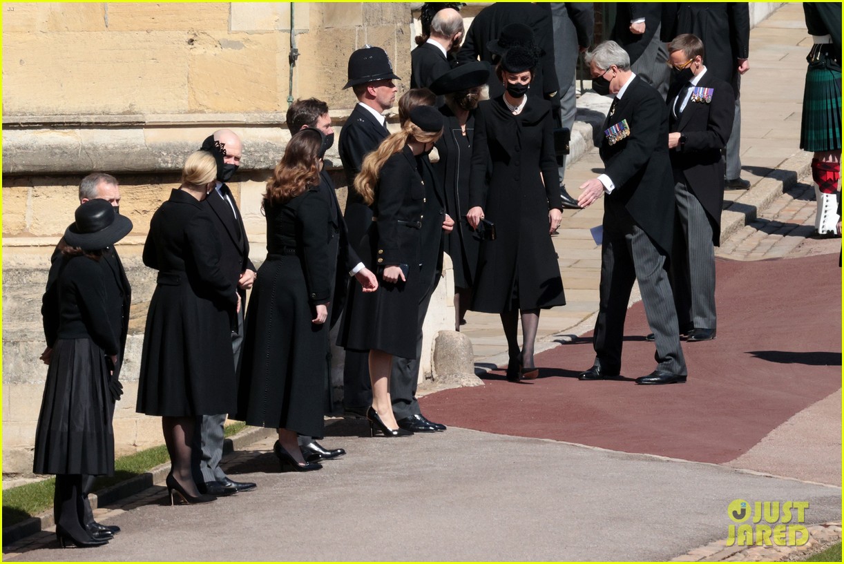 princess beatrice and eugenie arrive funeral 114543548