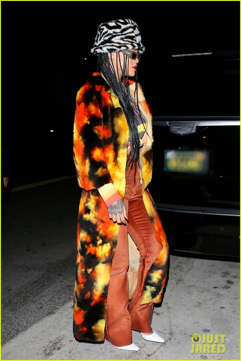 rihanna wears bold outfit for dinner in santa monica 154543951