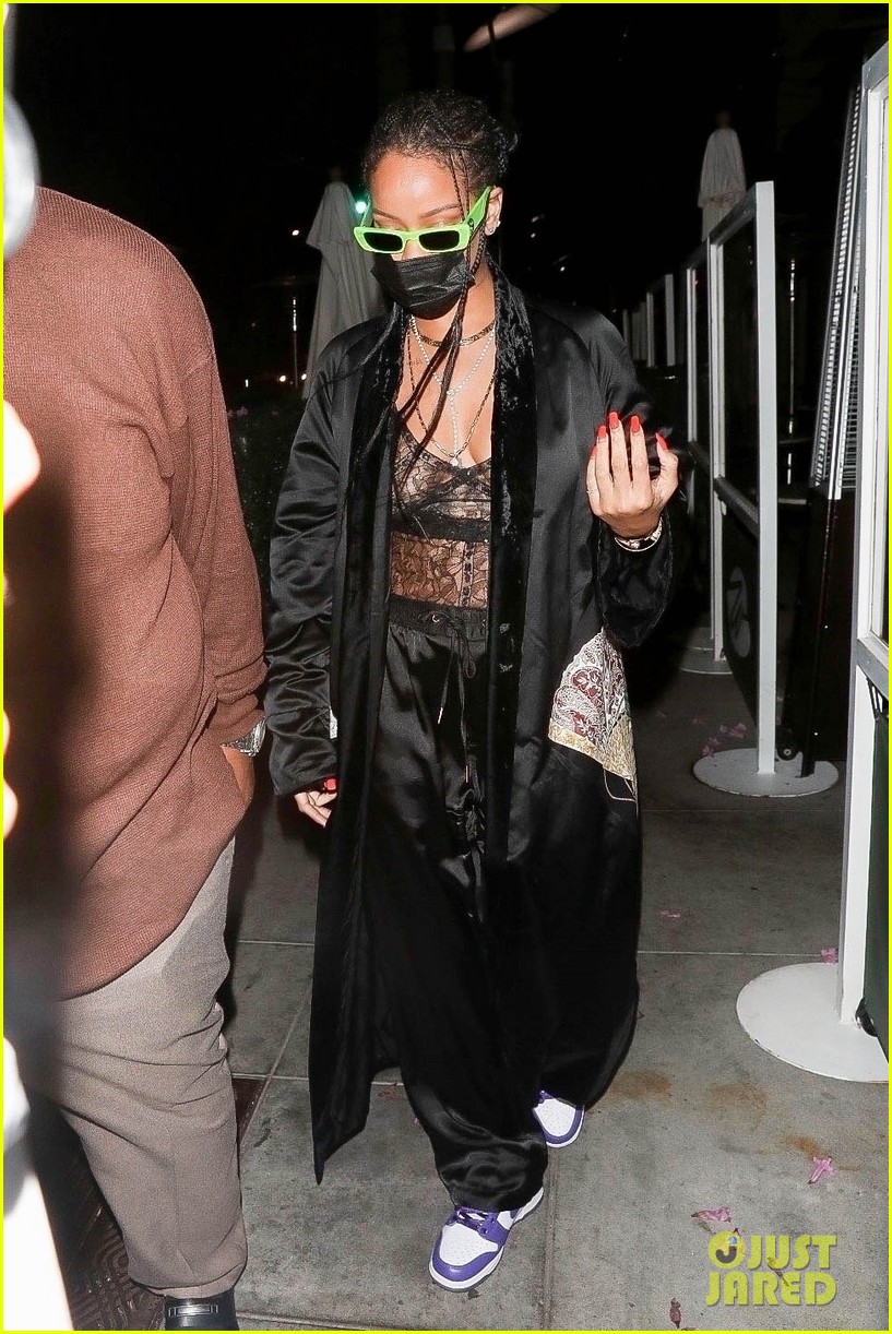 Rihanna Is Stylish in a SeeThrough Look at Dinner in Beverly Hills