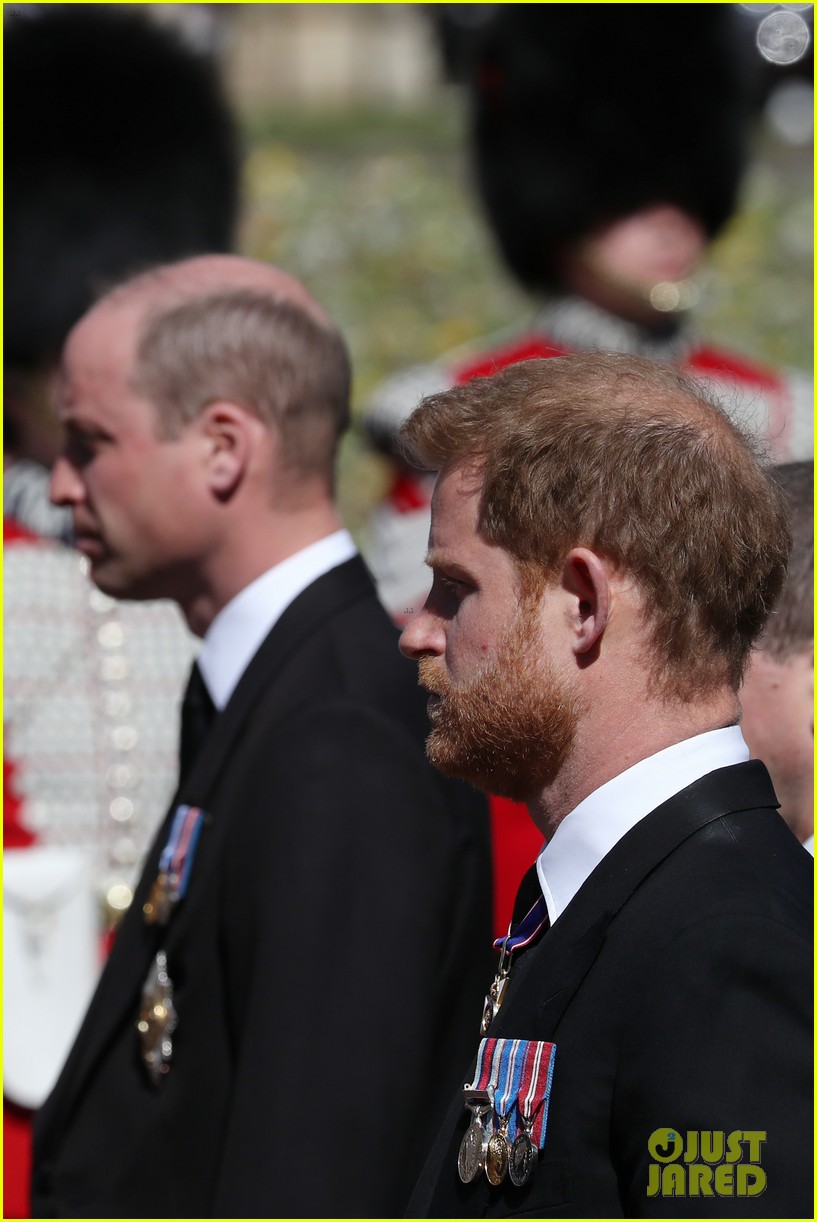 prince harry prince william seen chatting at funeral 274544552
