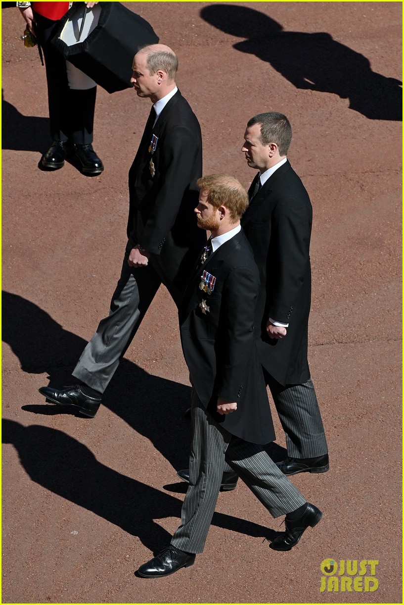 prince harry prince william seen chatting at funeral 314544556