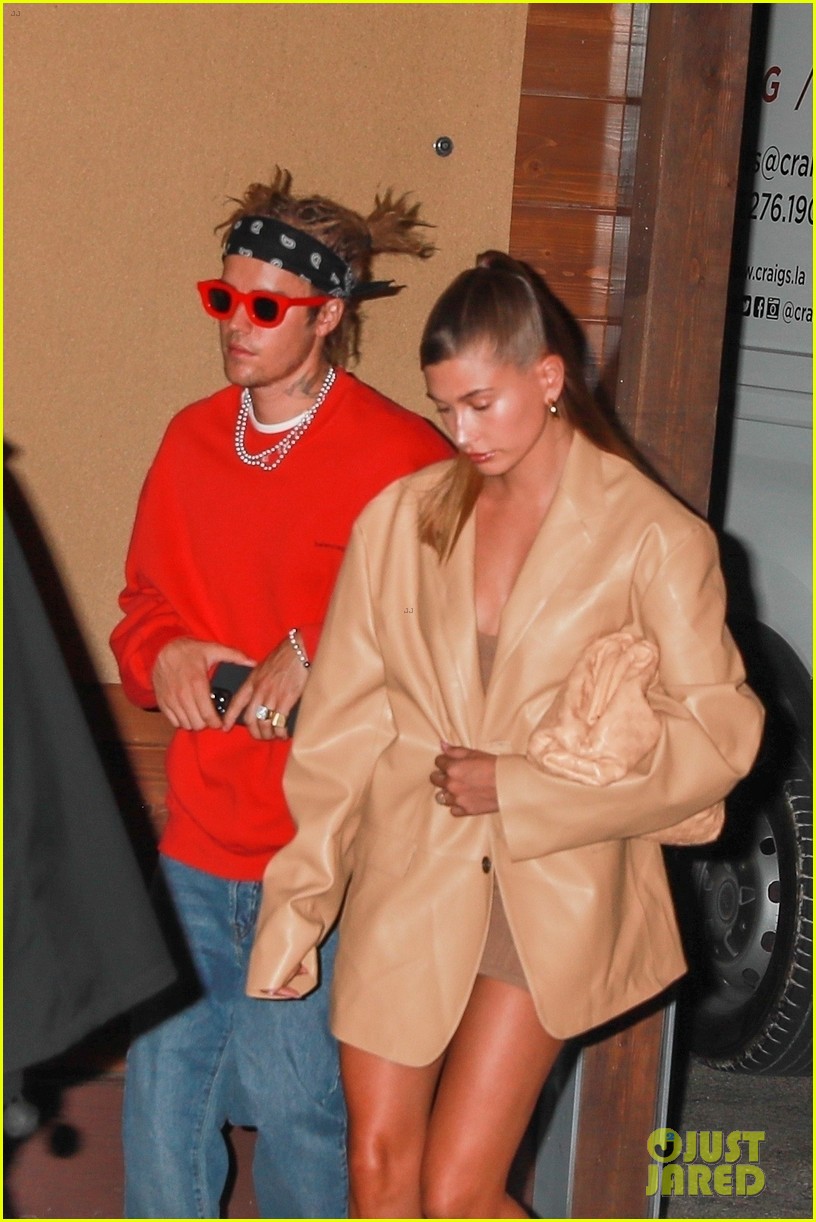 justin bieber new hairstyle at dinner with hailey bieber 034552122