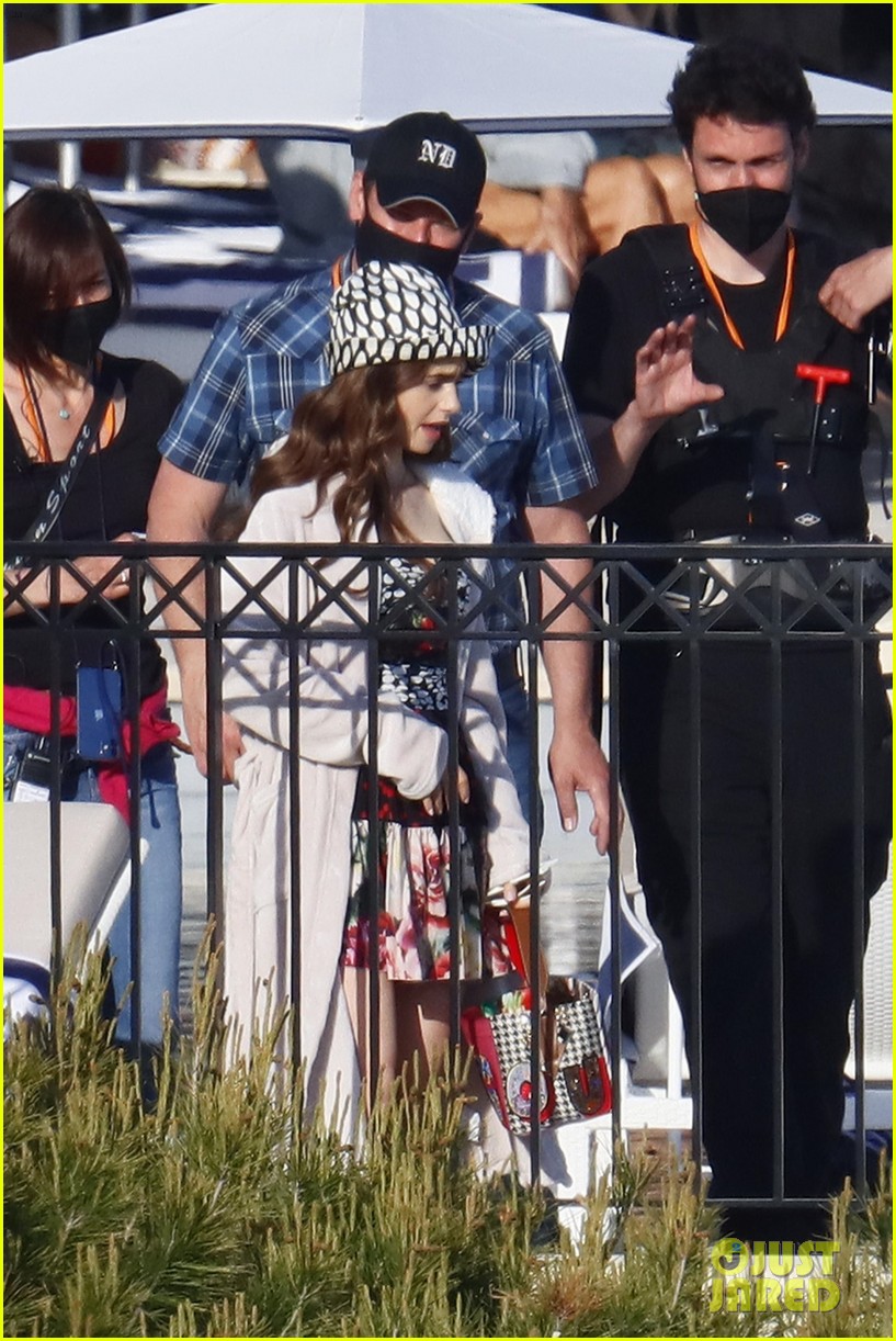 lily collins shooting emily in paris season two 384551484