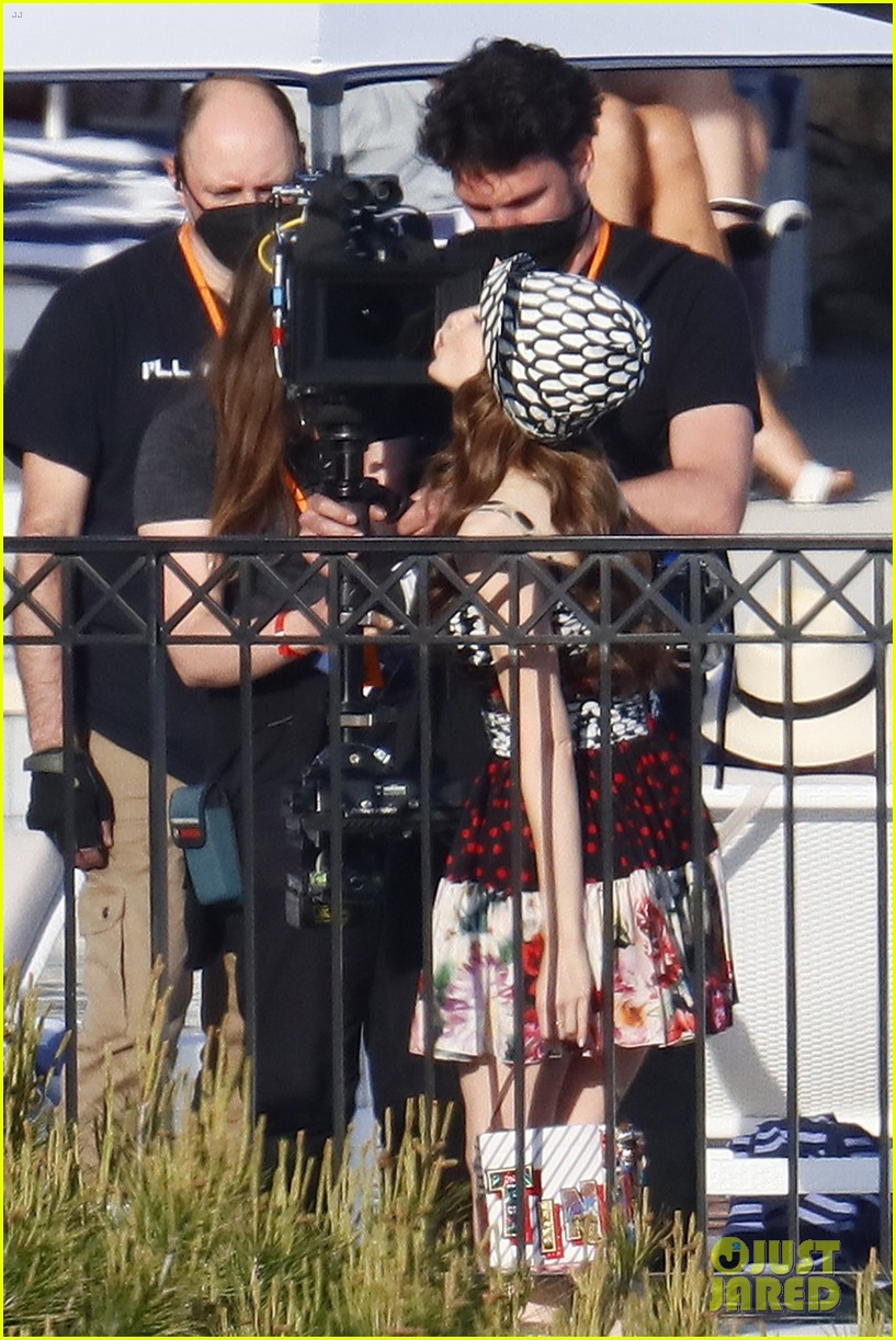 lily collins shooting emily in paris season two 414551487