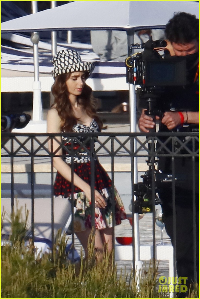 lily collins shooting emily in paris season two 424551488
