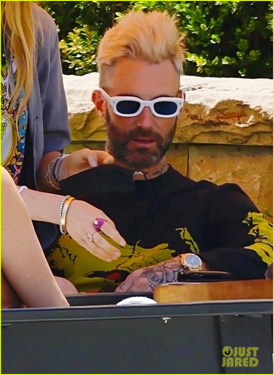 adam levine behati prinsloo colorful outfits for lunch 044552729