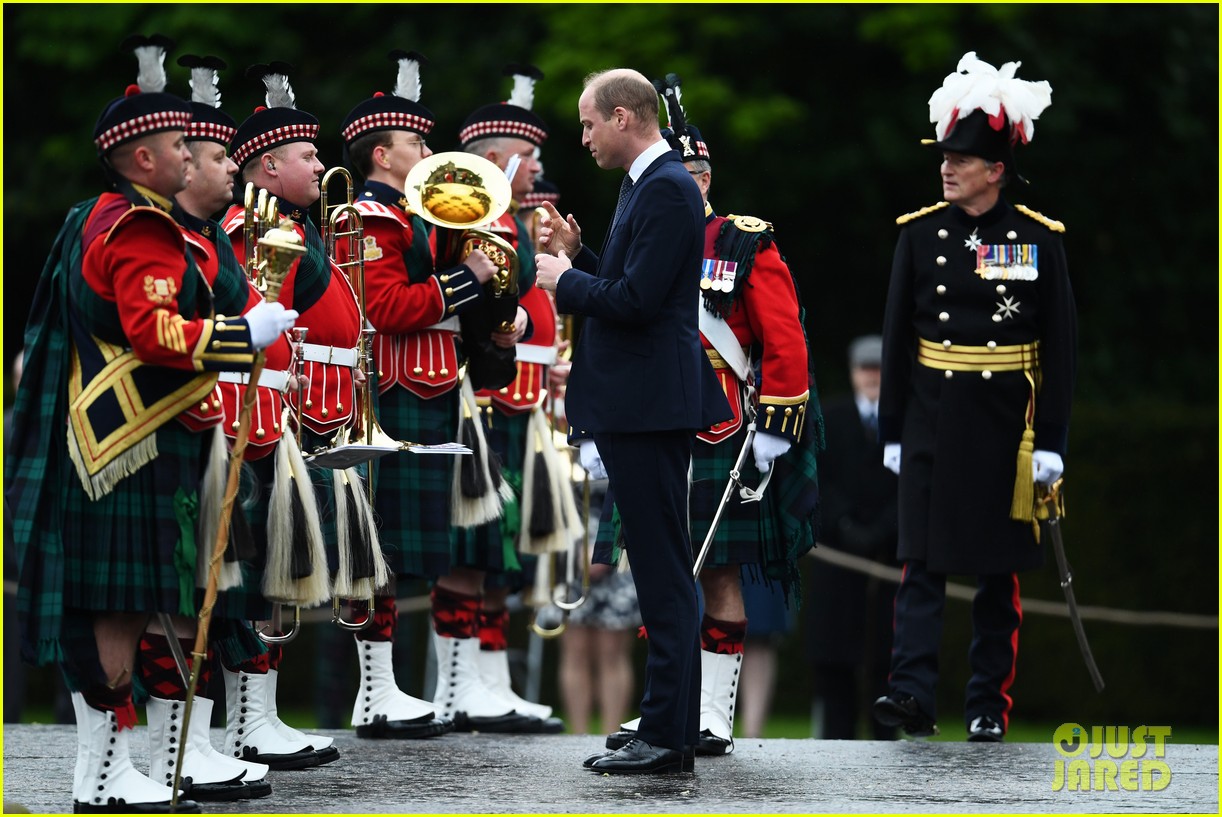 Prince William Plays Soccer During First Day of Scotland Tour Photo