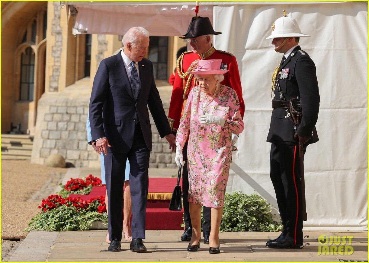 Queen Elizabeth Meets President Joe Biden & First Lady Jill Biden at