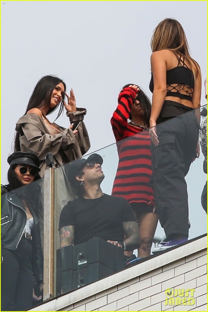 Megan Fox, Kourtney Kardashian, & Addison Rae Attend Machine Gun Kelly