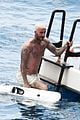 david beckham jumps off yacht with son cruz beckham 13