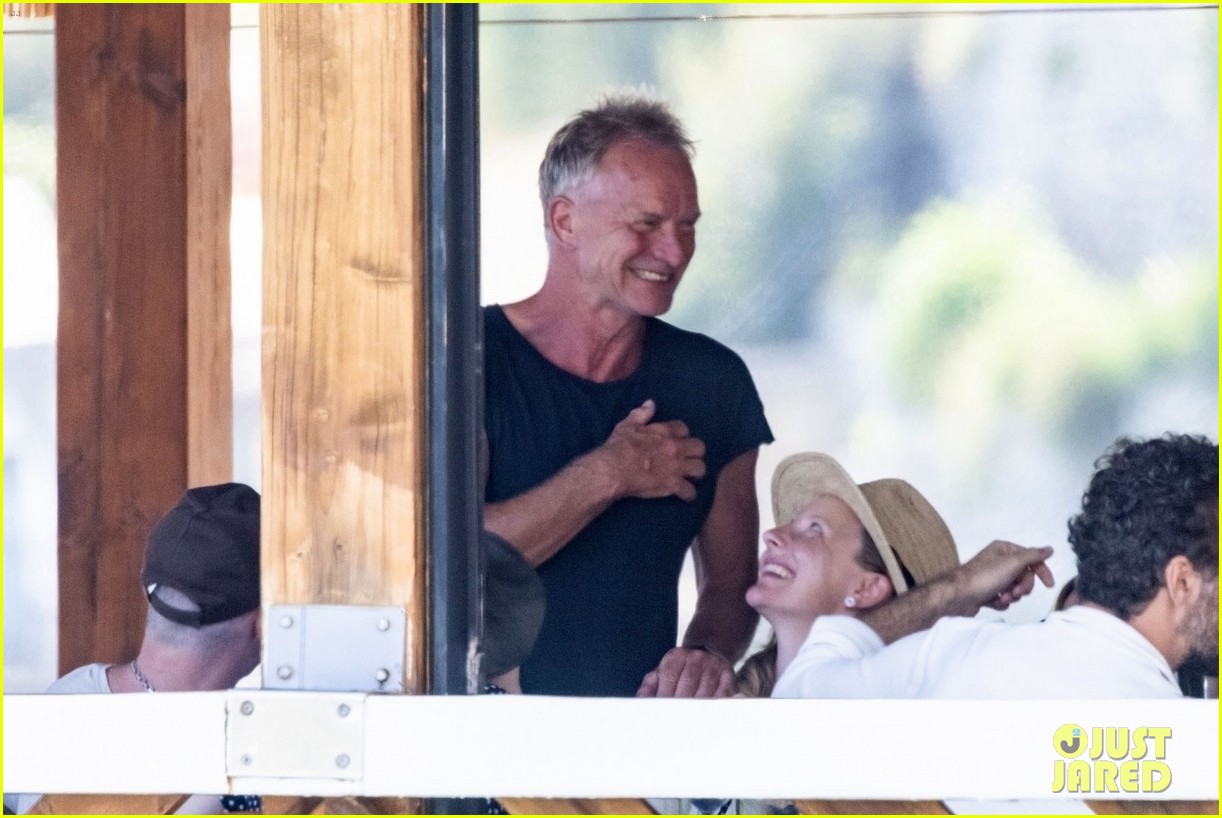 jessica chastain runs into sting in italy 114591682