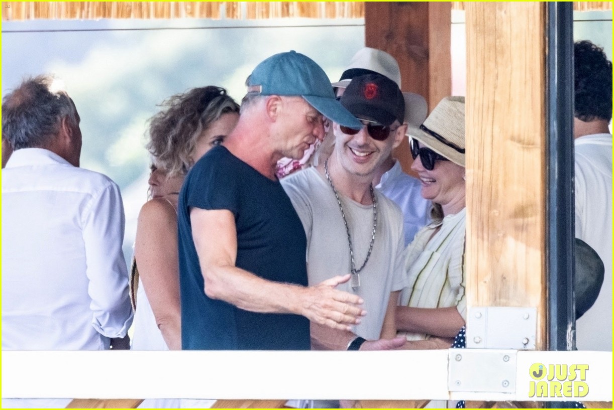 jessica chastain runs into sting in italy 18