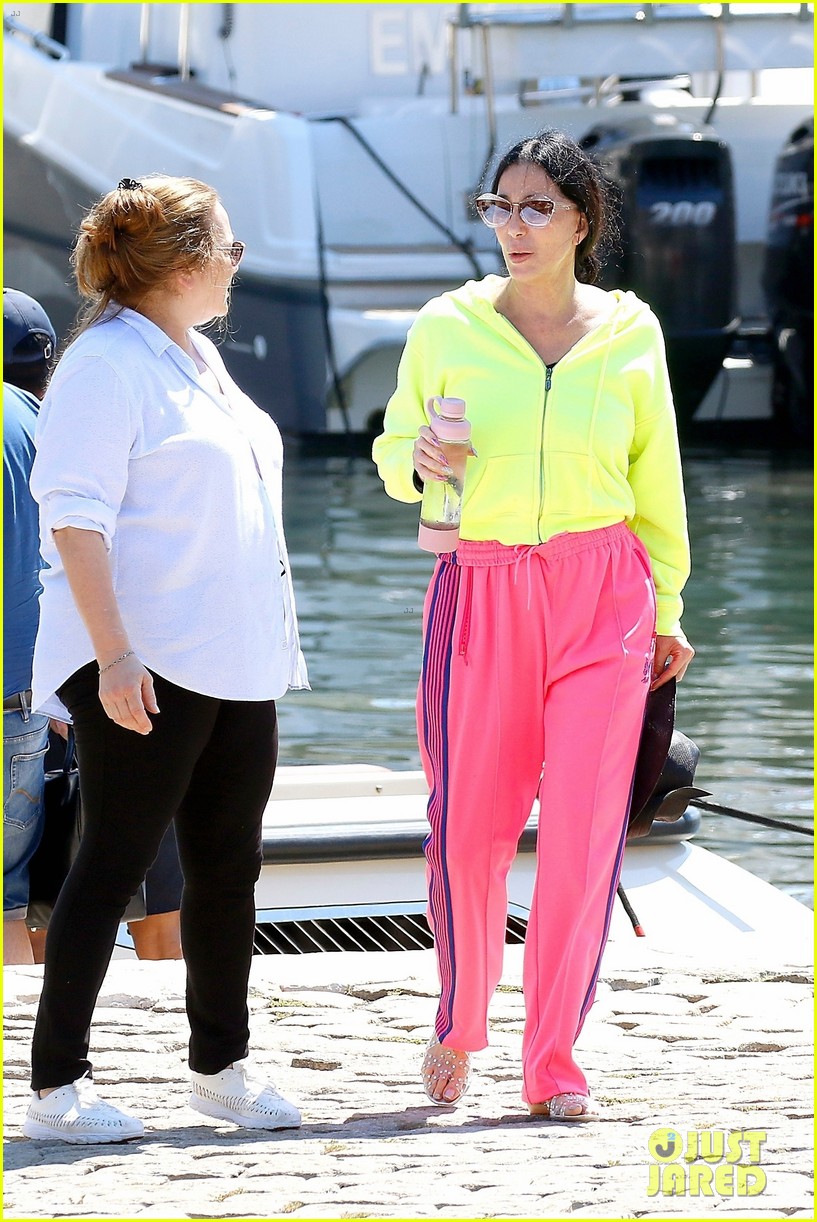 cher neon yellow pink boat arrival wrap up vacation 244592384