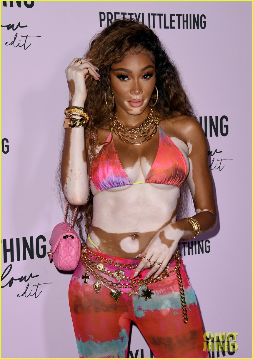 winnie harlow prettylittlethings launchstar studded party 194589156