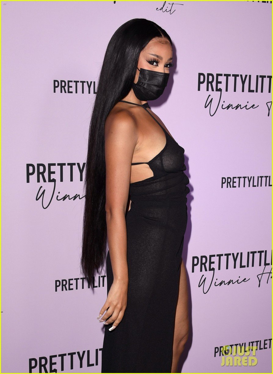 winnie harlow prettylittlethings launchstar studded party 284589165