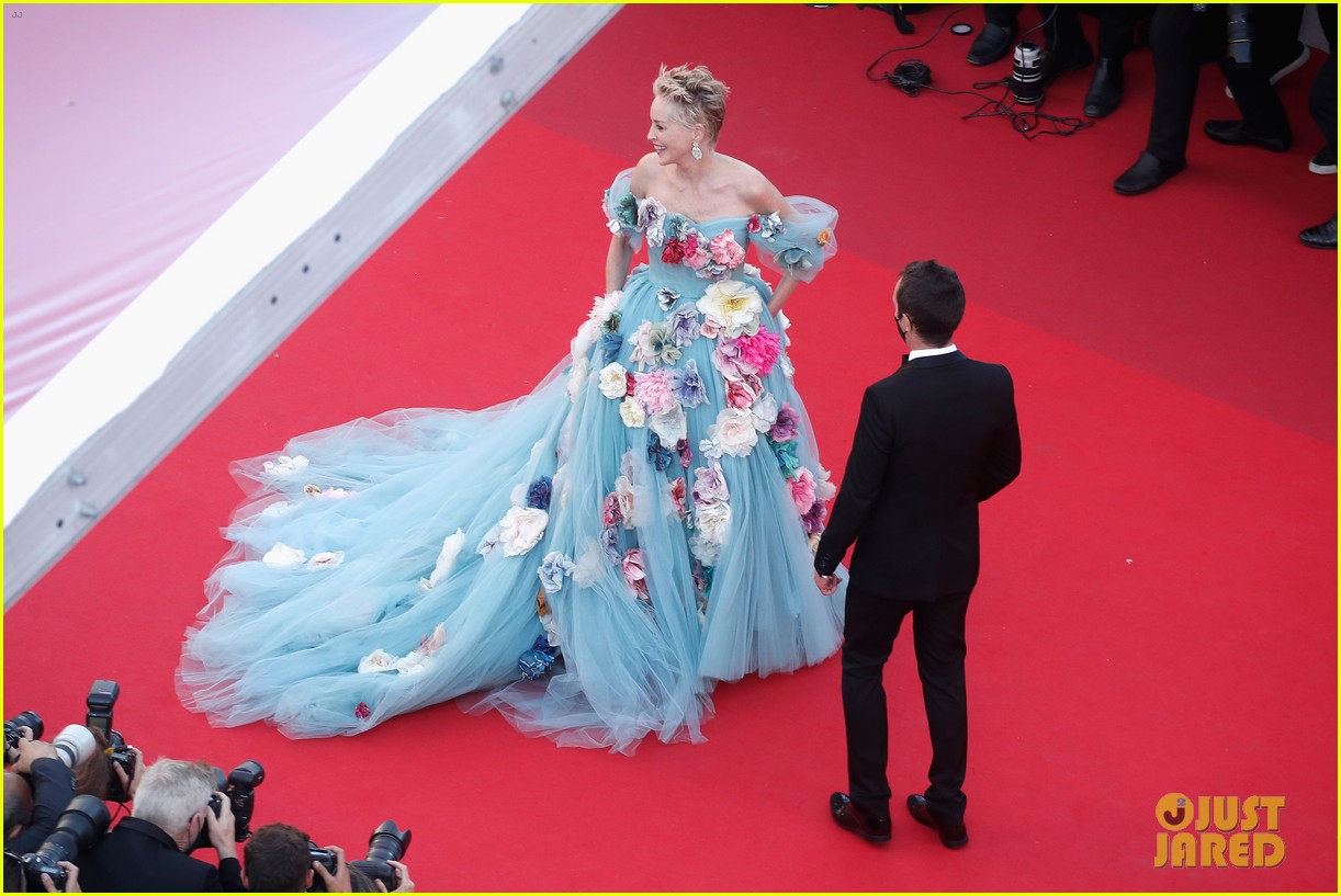sharon stone cindy gown hana cross poppy delevingne cannes red carpet 444588302