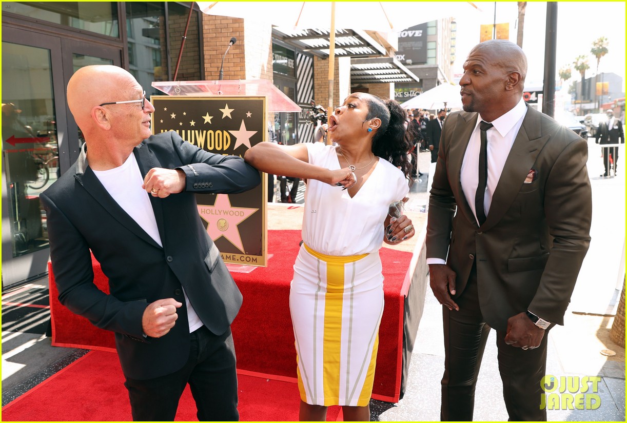 terry crews walk fame star ceremony with grandmother 284597772
