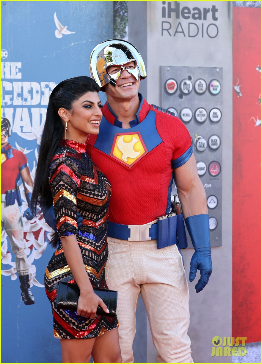 john cena the suicide squad premiere with wife shay shariatzadeh 274599117