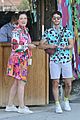 darren criss wife mia colorful outfits during lunch date 01