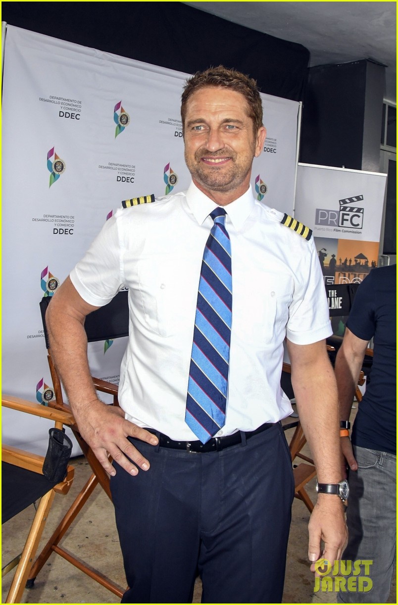 Gerard Butler Meets Puerto Rico's Governor During Break From Filming