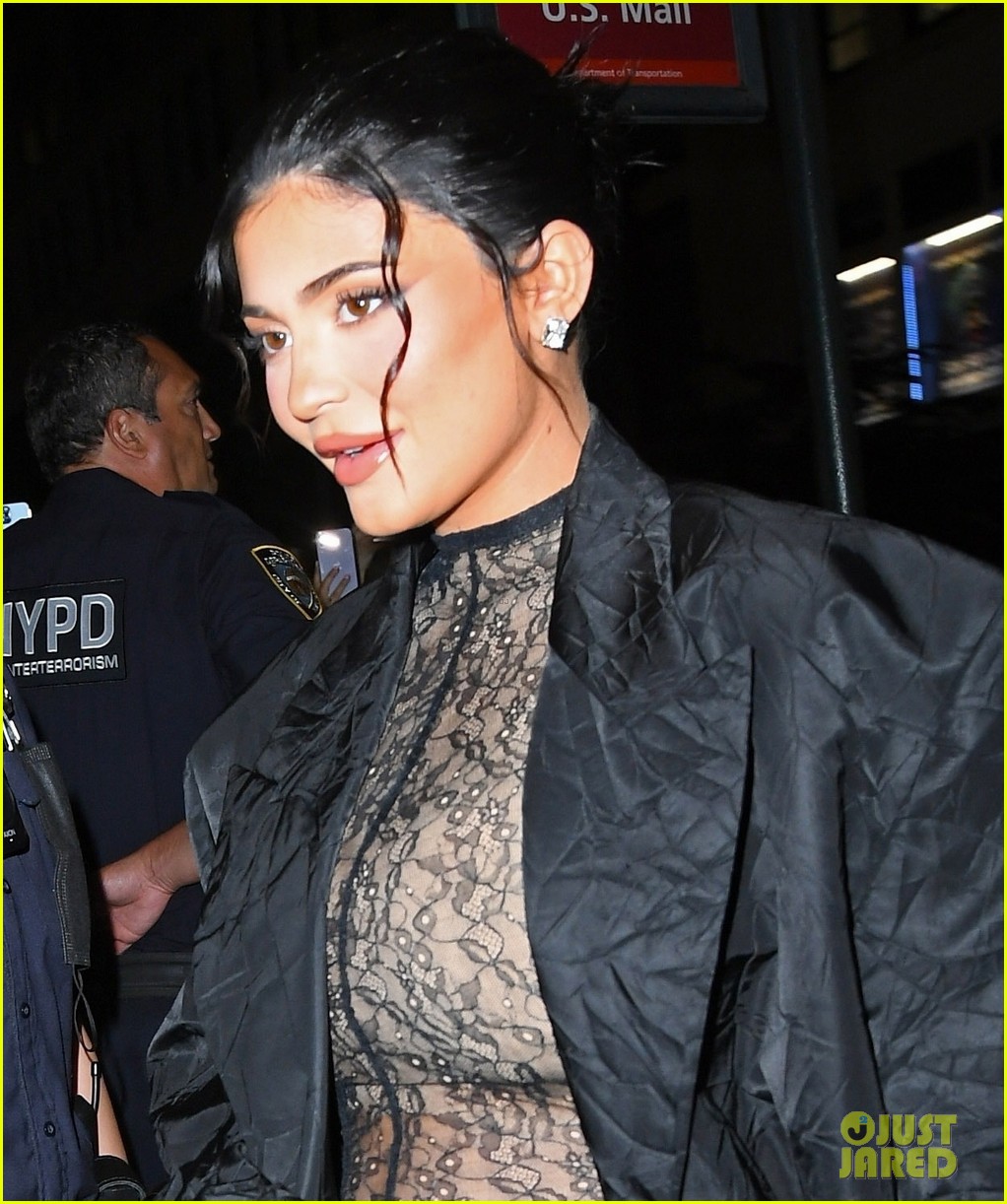 kylie jenner wears completely sheer outfit pregnant 154618501