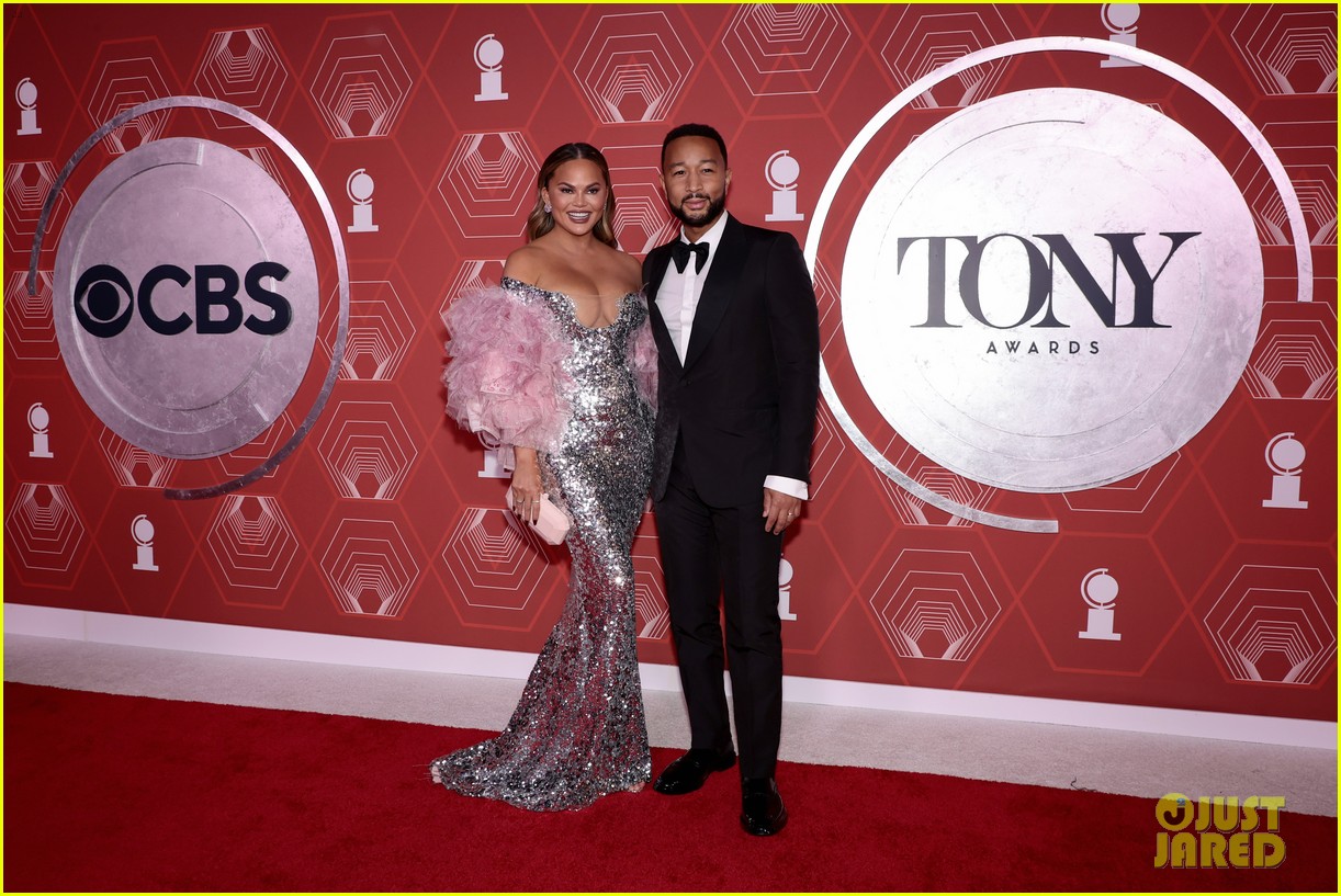 Chrissy Teigen Sparkles Next To John Legend at Tony Awards 2020 Photo