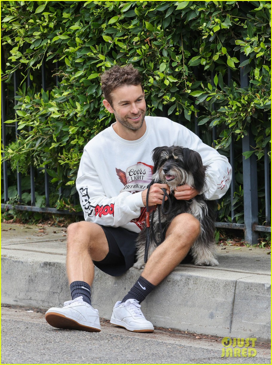 chace crawford morning walk with dog shiner 034643736
