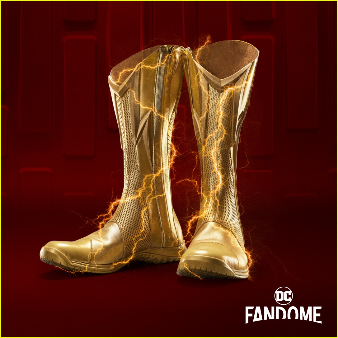 grant gustin the flash gold boots 024645504