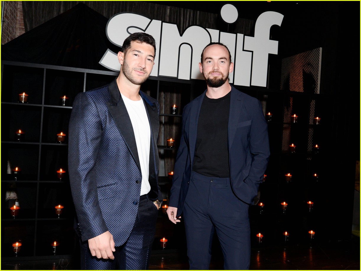 Simon Huck Supports Hubby-to-Be Phil Riportella at Snif Launch Event ...