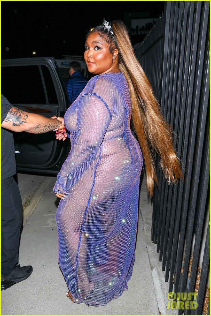 lizzo stuns in sheer dress at cardi b birthday party 04