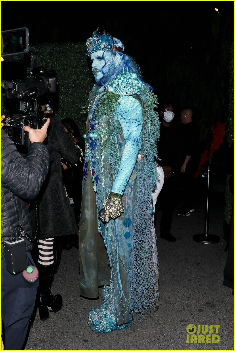 adam lambert goes as king of the sea for halloween party 174653422