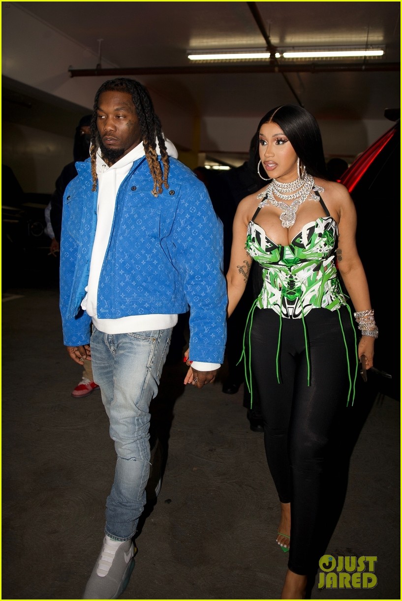 cardi b and offset make their way to his birthday party 084681753