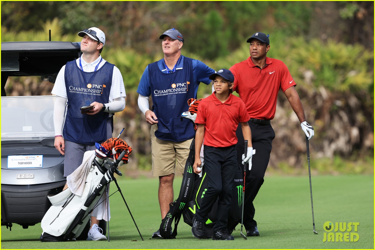 Tiger Woods & Son Charlie Finish in Second Place During PNC
