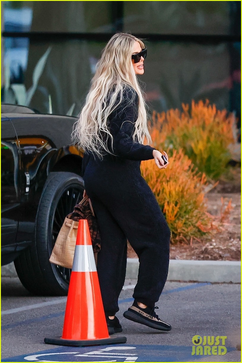 khloe kardashian goes cozy fuzzy jumpsuit leaving photo shoot 314681034