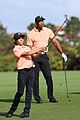 tiger woods son charlie matching outfits pnc champshionship round 1 22