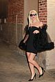 lady gaga wows in little black dress for jimmy kimmel live 10