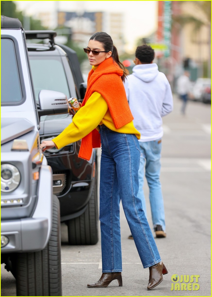 Bella Hadid Wore a Yellow Cardigan in Paris