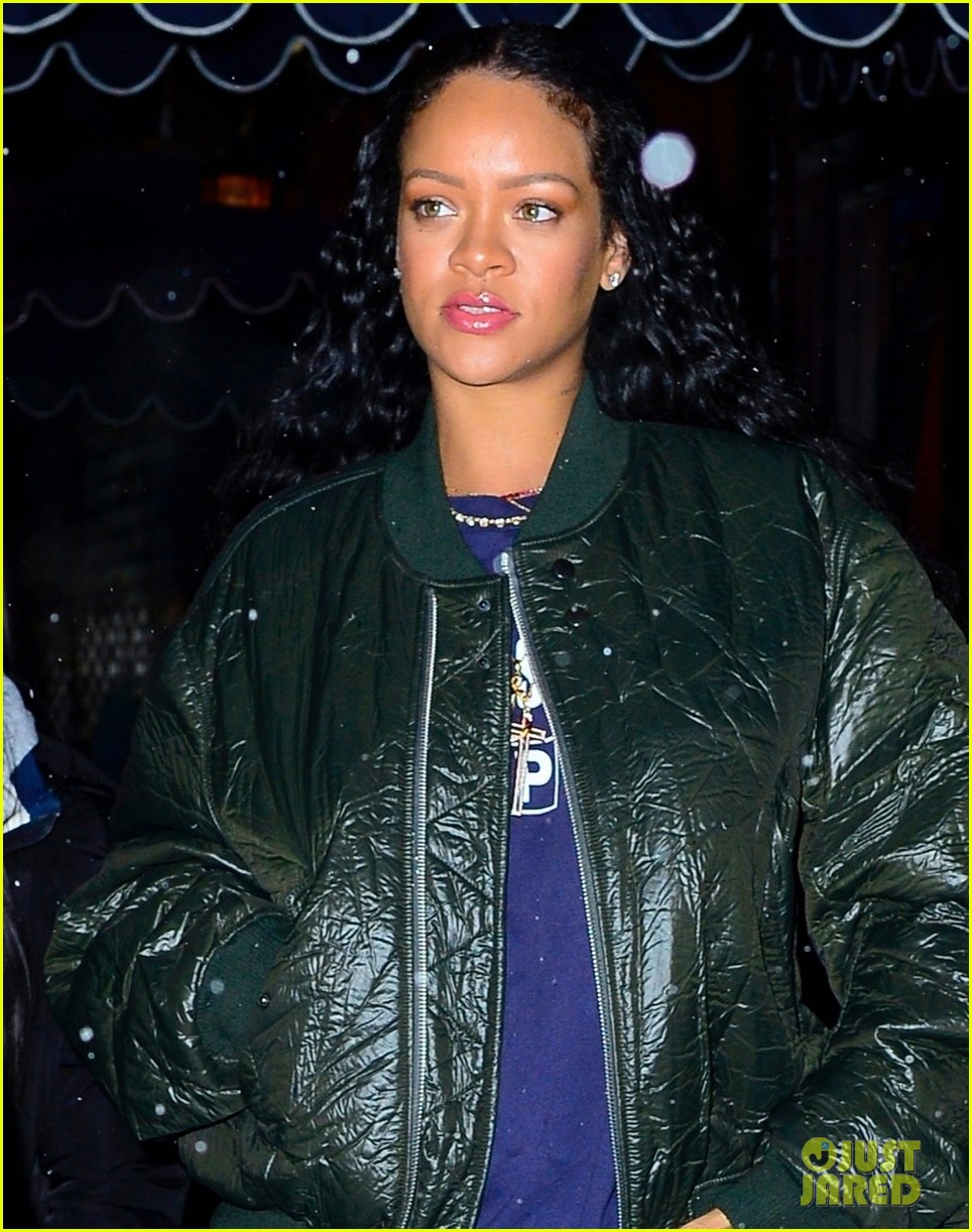 rihanna braves snowy weather for dinner in nyc 064691096