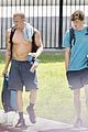 shirtless cody simpson leaves pool after morning training session 01