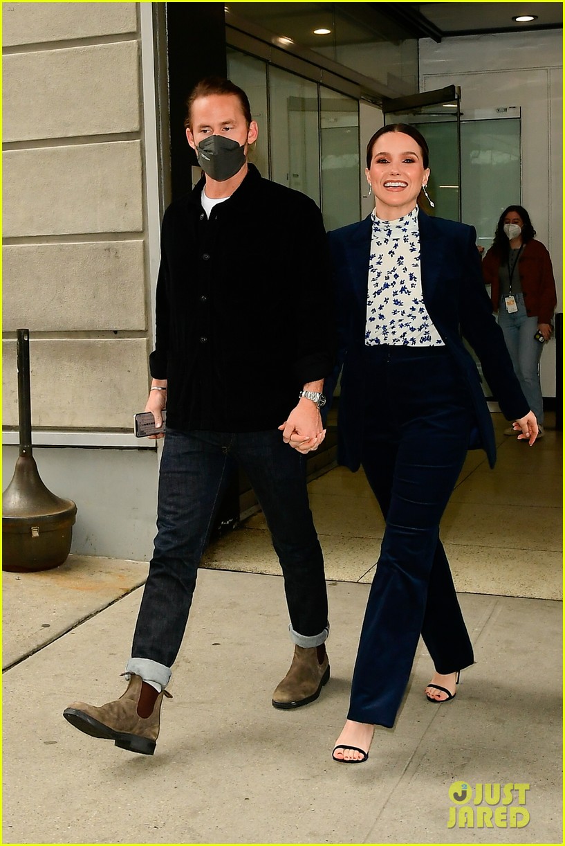 sophia bush fiance grant hughes hold hands day out in nyc 054710782