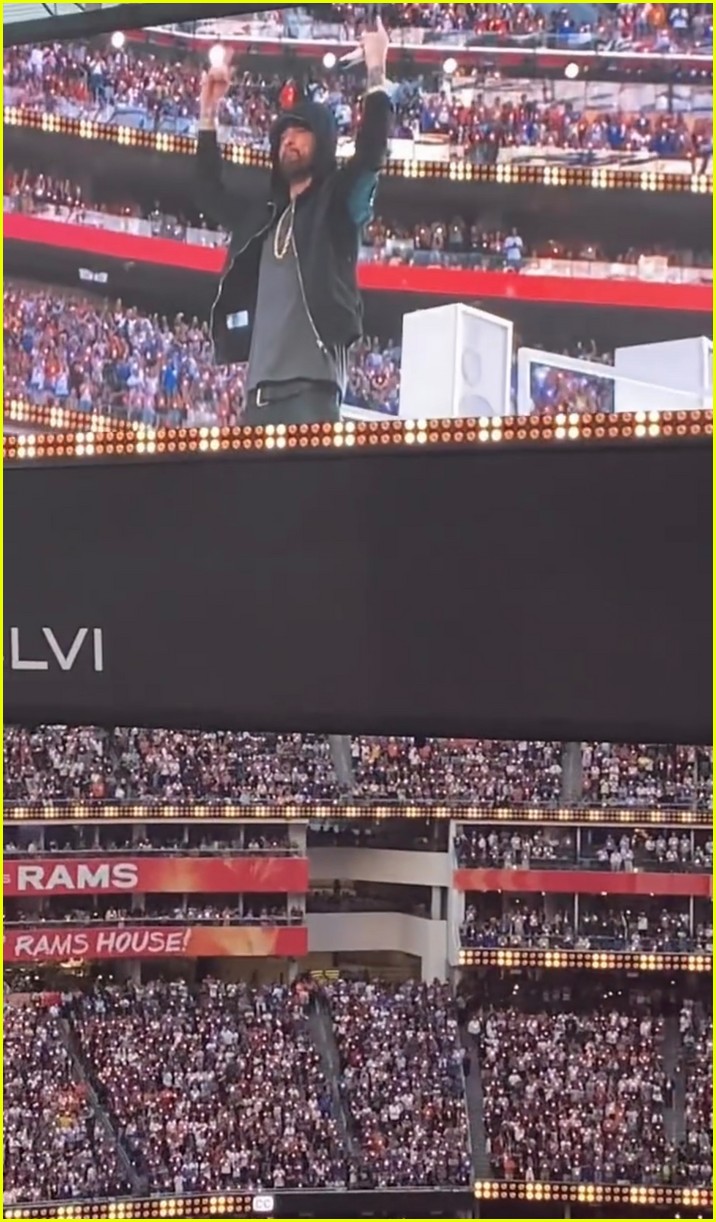 Eminem Gets Support from Daughter Hailie Jade During Super Bowl
