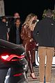 khloe kardashian sports brown leather look for night out 01