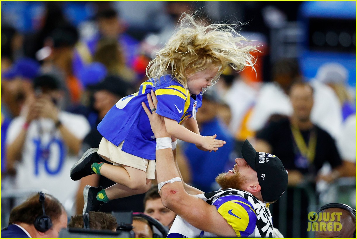 These Photos of Cooper Kupp at Super Bowl 2022 with His Wife & Kids Are