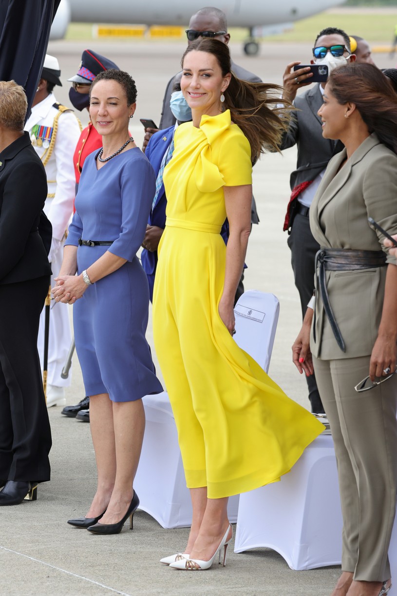 Kate Middleton Pays Homage To Jamaica's Flag With A Bright Yellow Dress