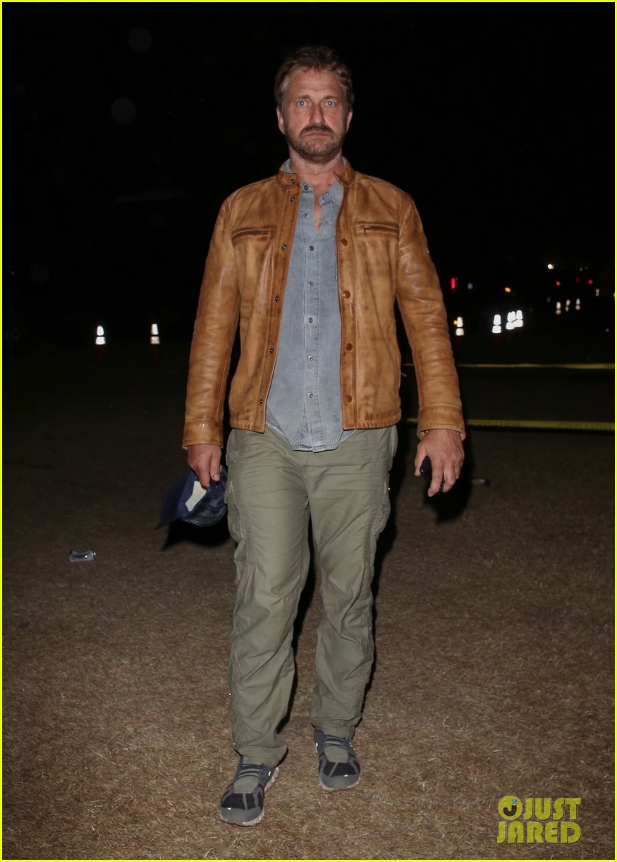 gerard butler checks out the shows on night three of coachella 014745232